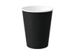 © MDABUISHAQ - Plain black disposable paper cup with a white rim with hot drink