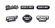 © Hubba Bubba - Collection of 'Results Only' text graphics in various stylish fonts and shapes
