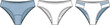 © Creative _ idea - Blue ribbed high waisted underwear with comfort fit and clean design.