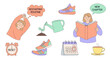 © Erd.Concept - Flat illustration of person restarting routine, new chapter, self-care, reset