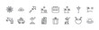 © Felix - bundle of 16 editable thin line holiday icons including chinese new year, travel, sun hat, travel, travel, summer, beach house, house, holiday. editable stroke vector illustration isolated