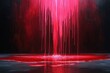 © Donna - long strands of bright pink and red paint dripping from a dark upper area into a glossy reflective pool, stark vertical drips and wet shine conveying an intense dramatic mood