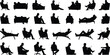 © Mst Fateha Begum - Sitting and reclining people silhouettes vector set featuring men and women in various relaxed and professional poses for architectural visualization.