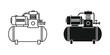 © MSTSAlEHA - Comparison of two air compressor designs with different tank finishes