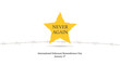 © Arfi Studio - Yellow star with Never Again text.
