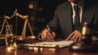 © Mrammon - Lawyer legal contract document signature justice courtroom gavel scale office attorney judge law agreement business professional client consultation advice paperwork legislation authority decision