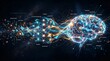 © M Fahad - A captivating digital visualization illustrates the intricate processes of artificial intelligence, machine learning, and cognitive evolution, showing data input, algorithms