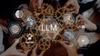 © InfiniteFlow - Collaborative Hands Supporting Gears with LLM Signifying Large Language Model Concept in Modern Technology Environment Gluon.