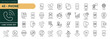 © Trisula Icons - A collection of Phone icons set with editable stroke, including communication, smartphone, call, message, contact, calling. Thin linear vector illustration.
