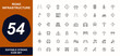 © JIm Studio - Road infrastructure web icons in line style. transportation, highway, bridge, traffic, pedestrian, navigation, crosswalk, urban streets, signage, tunnel, parking. Editable stroke. Vector illustration