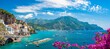 © madison - Landscape with Atrani town at famous amalfi coast, Italy