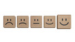 © feng - smile face for positive thinking and excellent evaluation after use product and service concept.Mental health assessment.Supports PNG files with transparent backgrounds.
