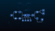 © Fardived - AI workflow automation artificial intelligence. ai agent network diagram connecting node input, processing flow, cloud and automation system.
