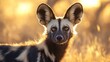 © Kelly - african wild dog with alert expression, generative ai