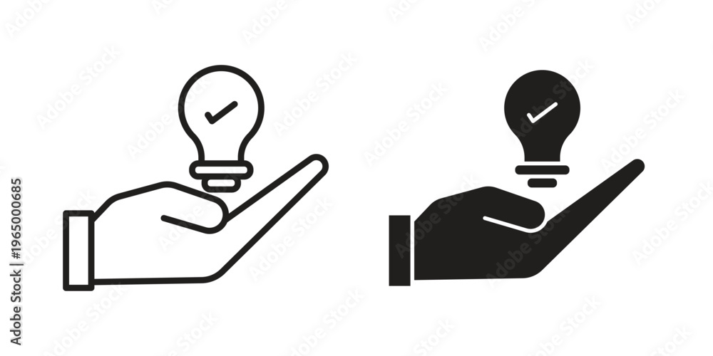 Solution icon in line design. icon for website design, mobile app, ui ...