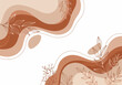 © Lucu - Brown abstract shapes with leaf details.