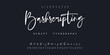 © Nimra - Plumfield Display Script Font Typeface with Uppercase Lowercase and Numbers