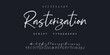 © Nimra - Agroforest Script Font Handwritten Display Typeface with Calligraphy Style for Branding