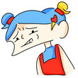 © Kudapy - Blue Hair Girl Looking Very Disgusted and Grossed