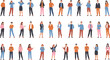 © Mossadessur Rahman - Colorful vector illustration of diverse people in casual and semi‑formal attire symbolizing community, social interaction, and modern lifestyle