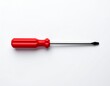 © Pure Imagination - Red Screwdriver With Silver Shaft Against A White Background Isolated Close Up Studio Shot