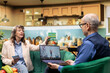 © DC Studio - Retired man and woman on online doctor consultation with laptop. Telemedicine video call includes discussion of treatment, medication dosage and healthcare advice through e-health technology.