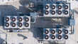 © AmazingAerialAgency - Aerial view of the rooftop units providing hvac and ventilation for a data center, ensuring optimal operating temperature for compute infrastructure and ai, Warsaw, Poland.