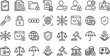 © tofajjol studio - Cyber Security and Data Protection Line Icon Set with Privacy Encryption Firewall Authentication Legal Compliance and Secure Network Symbols