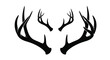 © MDHOJAIFA - Detailed black antlers against white a striking graphic silhouette