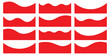 © Isma - Dividers Shapes for Website Pictogram Set. Curve Lines, Drops Set of abstract design separator header and border for website and app. Different borders for website, banner, app, poster,  background .