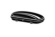 © Mr. Designer - Black roof box for carrying luggage on car roof rack for travel and transportation