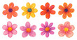 © Rawpixel.com - PNG Colorful hand-drawn floral illustration element set on transparent background