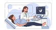 © SAPRI - Pregnant Woman Undergoing Ultrasound Examination by Doctor in Clinic