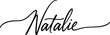 © Zeeshan - A beautiful black cursive signature with the name Natalie on a white background