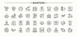 © Rubbble - Aviation icon set. Featuring aircraft, air, air bus, transport, jet. Editable stroke. Transportation icon collection.