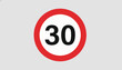 © dale - Speed limit sign with 30 kilometers per hour displayed prominently outdoors