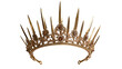 © Irina - Golden ornate crown with filigree and jewels, isolated on transparent background