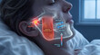 © Lucid - Bruxism medical diagram showing teeth grinding, TMJ pressure, and jaw muscle tension during sleep.