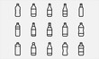 © lokshmon - Beverage Bottle Icons Thin Line Editable Stroke Vector Pack, vector illustration
