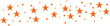 © Saddam231 - A decorative horizontal band of orange stars in various sizes scattered across a white background Vector