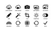 © Cali6ro - Photo and video icon set featuring camera and editing tools