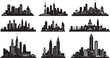 © InkVector - City skylines from around the world in black silhouette style