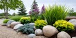 © kardaska - Modern garden landscaping featuring natural rocks and plants
