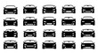 © Box - Collection of Car Silhouettes Front View.