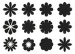 © MAHMUDA - Geometric snowflake patterns in black and white design layout