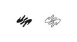 © Fardaous - a black and a gray scribble on a white background Vector