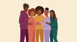 © Stocklab - Diverse group of friends embracing, showing unity and mutual support