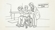 © Cliff - Man in a wheelchair lifting a heavy medicine ball during a medical rehabilitation session after an injury, under the supervision of a physical therapist and rehabilitation doctor trainer