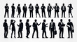 © prastyo - Diverse Group of Business People Silhouettes Standing Together.