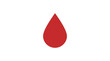 © Dua - A Single Red Blood Drop Icon on a White Background Symbolizing Health and Medicine